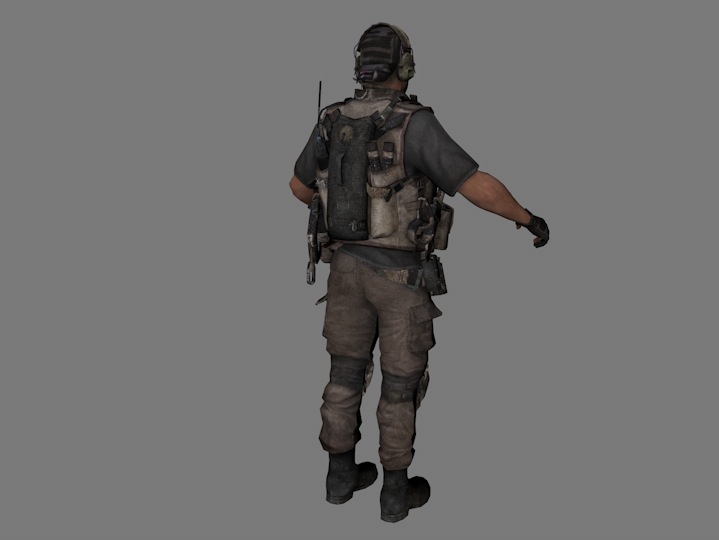 国外军人 军事武装人员C4D模型 Nikolai