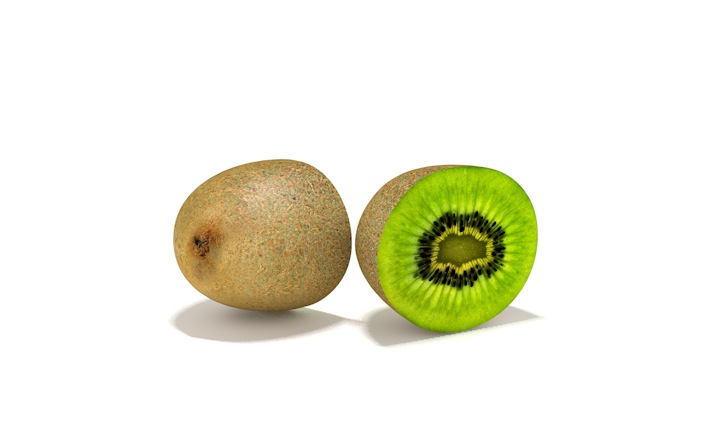 半个猕猴桃C4D模型 Yangtao Kiwifruit