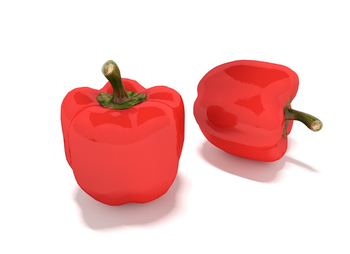 青椒 红辣椒C4D模型 paprika 003