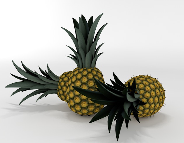 菠萝 凤梨 C4D模型 pineapple 02