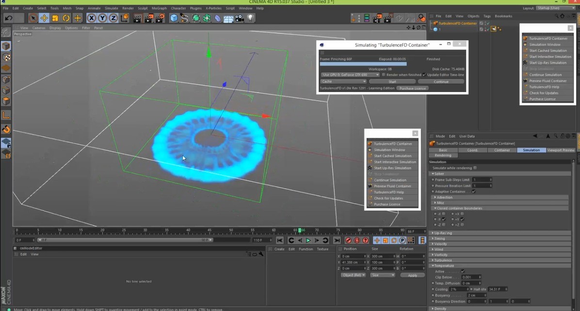 C4D插件教程：Forces In TurbulenceFD