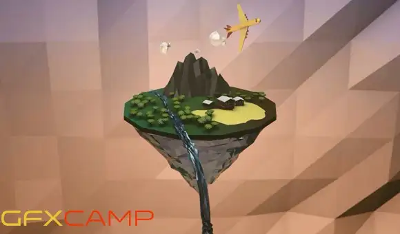 C4D做低面多边形 CINEMA 4D – CREATING A LOW-POLY ISLAND TUTORIAL