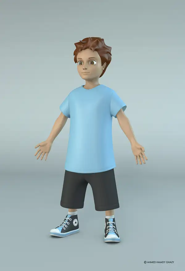 C4D做的小男孩模型 3D Child Model - C4D之家 - 189ae8d31be9004deec76efff61cff66.jpg