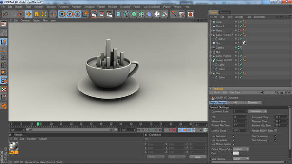 C4D创意作品：咖啡杯里的城市 Cofee Towers - C4D之家 - 6e790883f8e41e324c64de5cdf963214.jpg