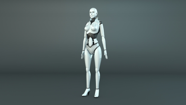 C4D渲染作品：女机器人 Female Robot