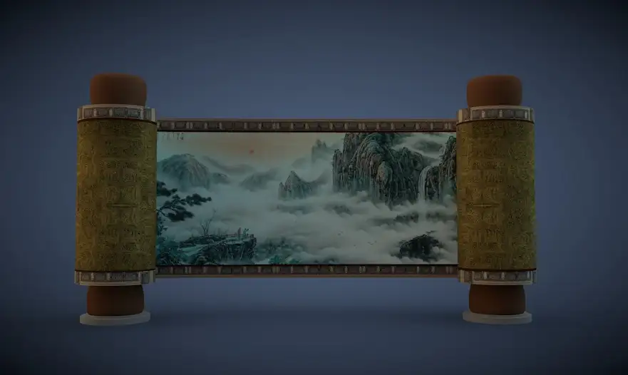 画轴屏风 卷轴屏风C4D模型 Scrolls 3D models - C4D之家 - cinema4d_ 2014-03-10 下午2.32.30.jpg