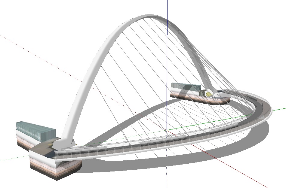 桥梁3D模型 Millenium Bridge