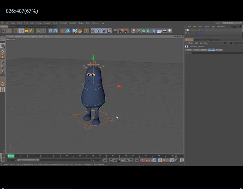 C4D卡通小人角色绑定+走路动画教程（附工程） - C4D之家 - 100512z55paex6n167uhp5.jpg