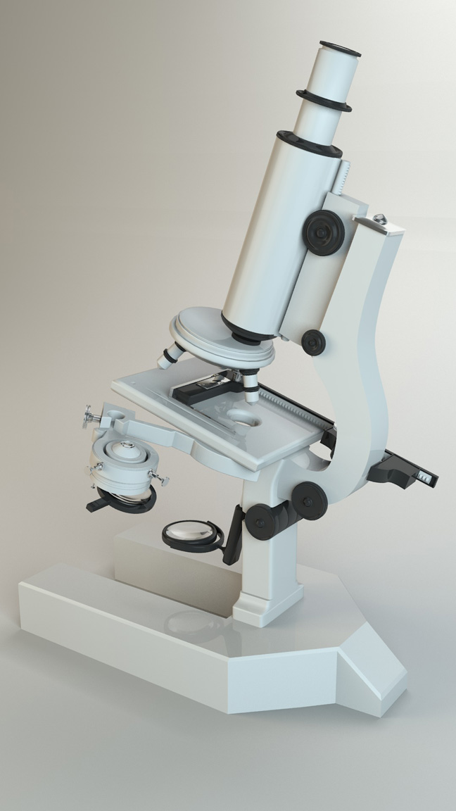 医学仪器 化学仪器：显微镜C4D模型 Retro Microscope - C4D之家 - Free-C4D-3D-Model-Microscope-Vintage-Mohammad.jpg