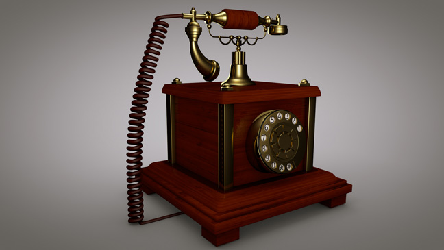 老式电话机C4D模型 Vintage Telephone