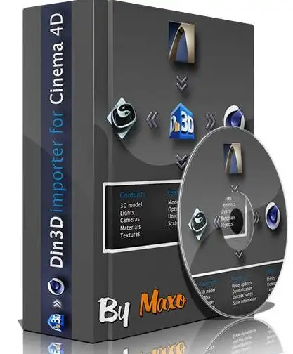 3D模型互转插件Din3D Importer v2.14 For Cinema 4D R15 – Win64