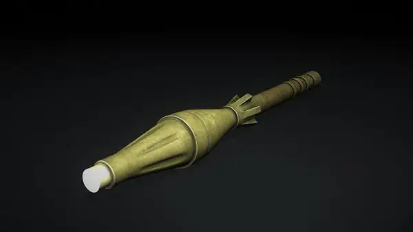 现代武器模型：单兵肩托式火箭C4D模型 RPG Rocket