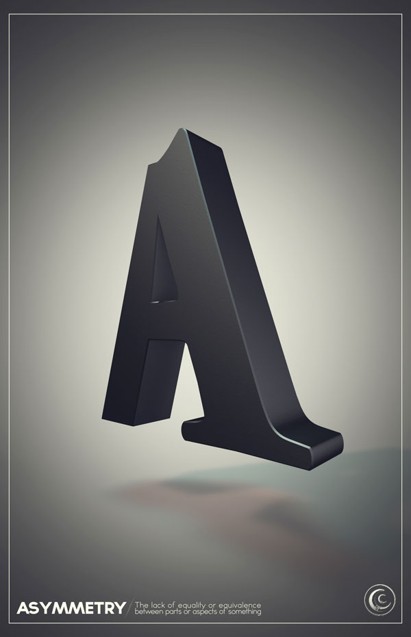 C4D创意字母教程-A（含工程文件） Asymmetry - C4D之家 - A.jpg