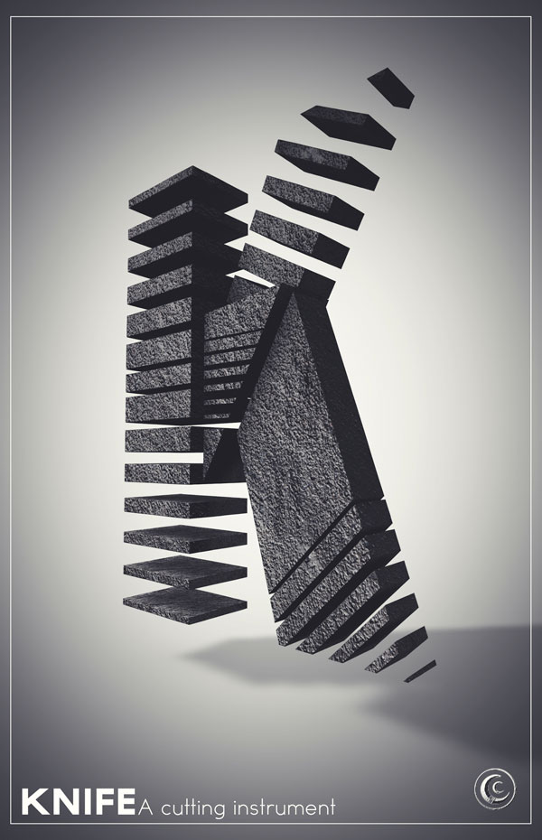 C4D创意字母教程-K（含工程文件） Knife