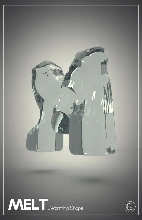 C4D创意字母教程-M（含工程文件） Melt
