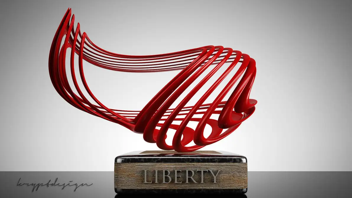 C4D创意工艺摆件渲染 Liberty