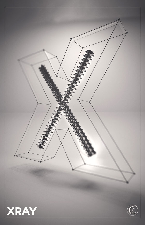 C4D创意字母教程-X（含工程文件） Xray - C4D之家 - X.jpg