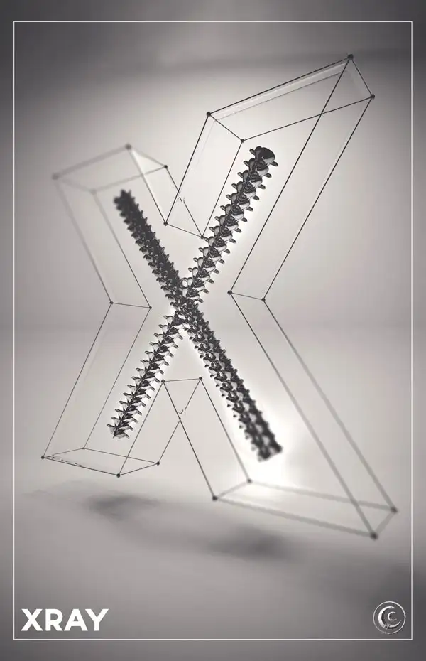 C4D创意字母教程-X（含工程文件） Xray - C4D之家 - X.jpg