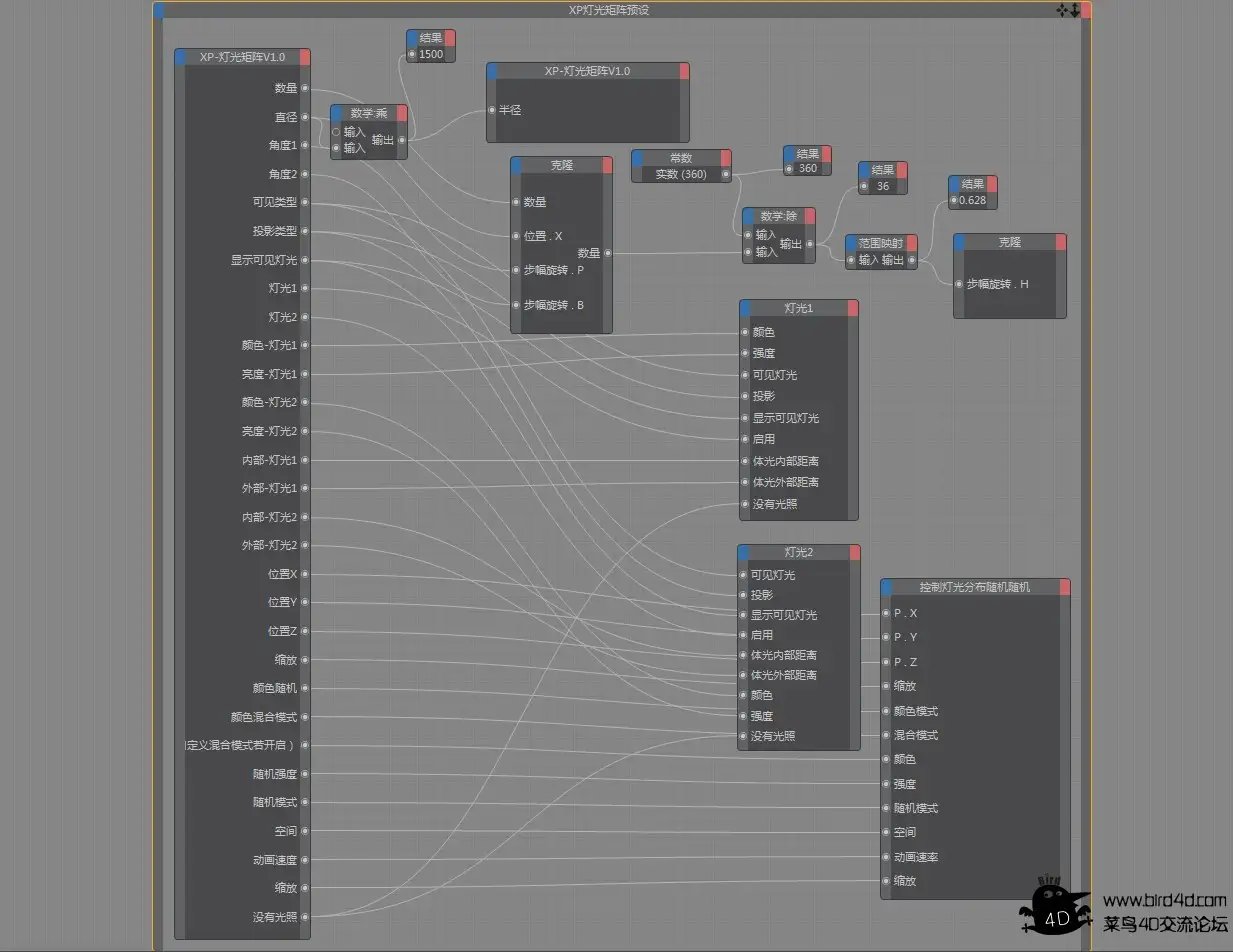 【原创】[菜鸟预设]XP-灯光矩阵V1.0版本 - C4D之家 - 111953rp4yylt48ypy46s6.jpg