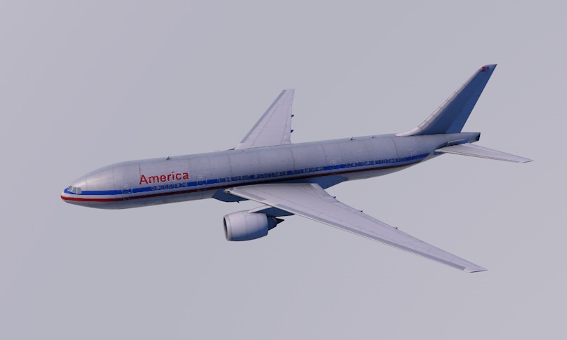 飞机高精模型：客机3D模型 Airliner