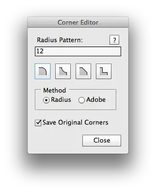 Photoshop 钢笔路径圆角脚本 Corner Editor（支持CS6）