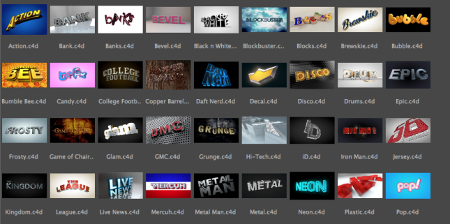 33个C4D文字预设合集 Text Edge Pro | Bevel Kit for Cinema 4D - C4D之家 - screen-shot-2013-12-29-at-12-54-38-pm.png