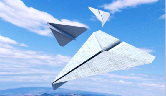 纸飞机3D模型 Cinema 4D Model: Paper Airplane