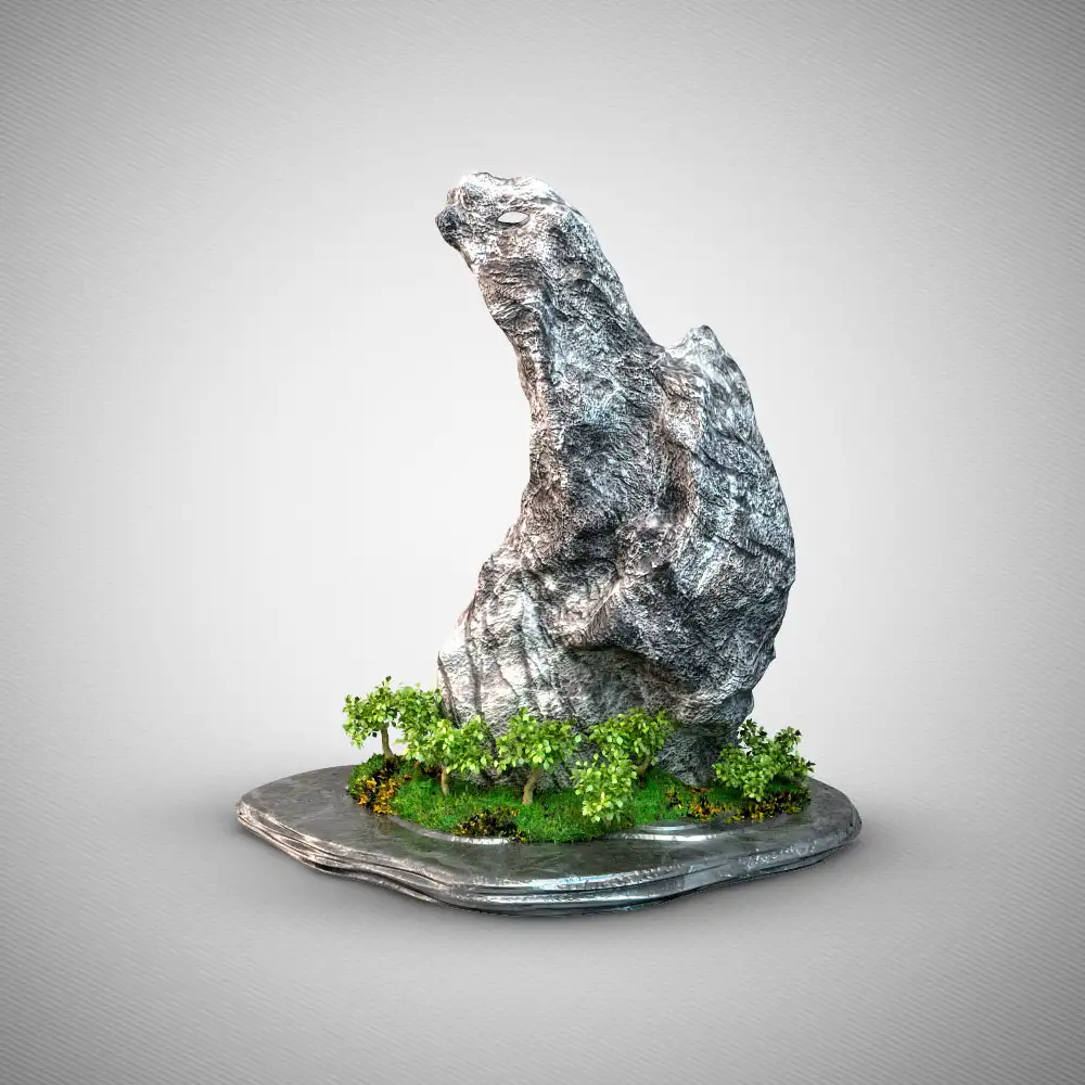假山石景观3D模型