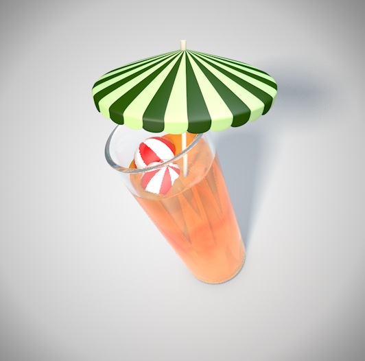 夏季冷饮C4D模型 Summertime Drink Alae Hatoum