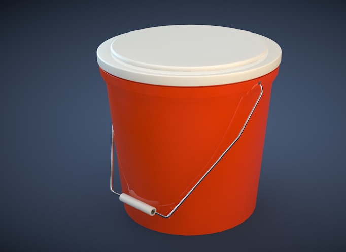 两个油漆桶C4D模型