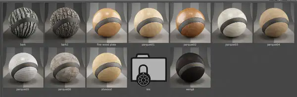 C4D VRAY材质合集 RenderKing - Vray Texture Pack v2