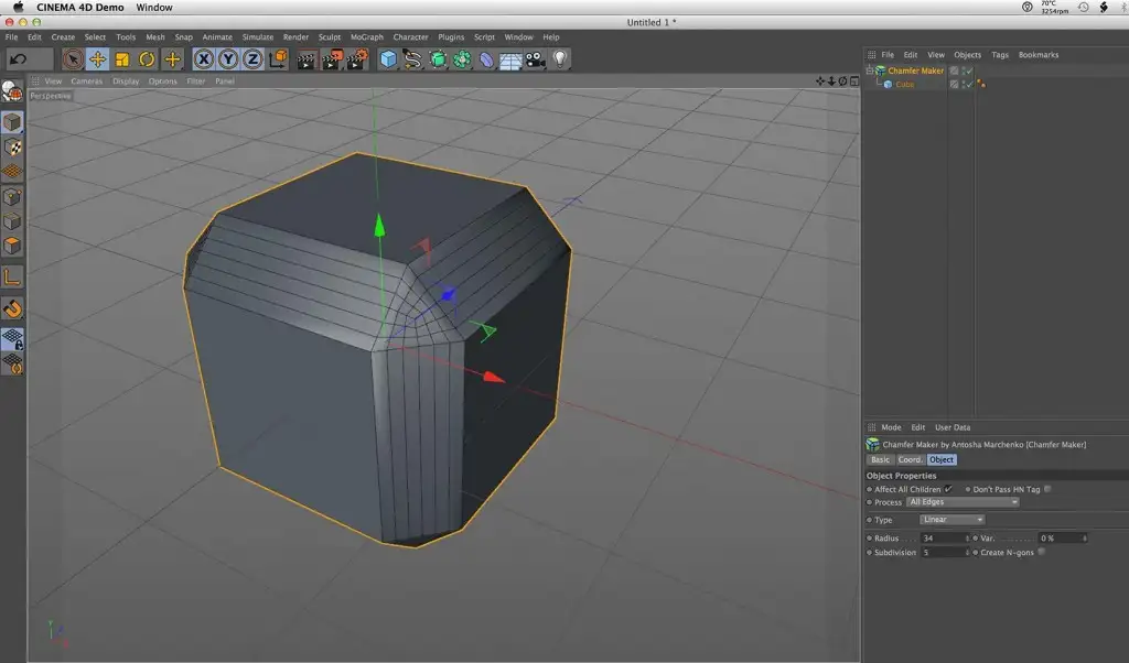 C4D导角插件：AMa ChamferMaker（R12-R15）兼容WIN/MAC