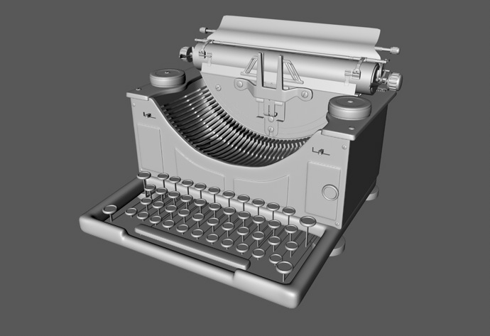打字机3D模型 Typewriter 3D model - C4D之家 - cinema4d_ 2014-04-07 上午2.04.47.jpg