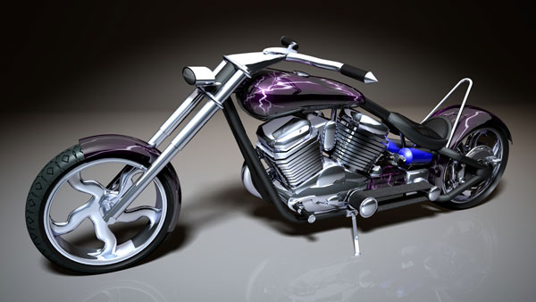 摩托车C4D模型 Motorcycle 3D model - C4D之家 - 摩托车（最终效果）.jpg