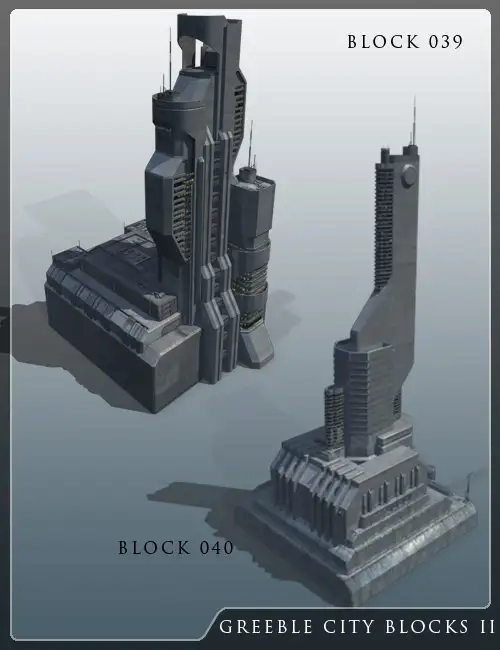 c4d 未来科幻城市模型预制