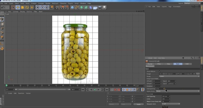 C4D罐头教程Tutorial C4D - Criando um Vidro de Azeitona - MODELAGEM