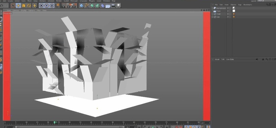 C4D运动图形折纸动画教程（步幅效果器）
