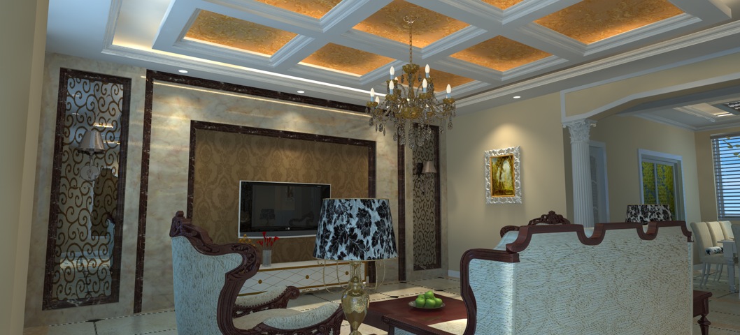 欧式客厅C4D模型 Living room 3D model - C4D之家 - cinema4d_ 2014-04-16 下午10.44.09.jpg