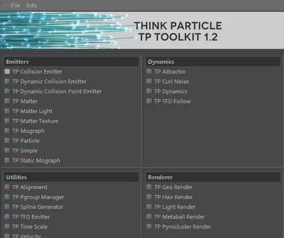 C4D粒子插件 Think Particle - TP Toolkit v1.2 R12-R15 Pro