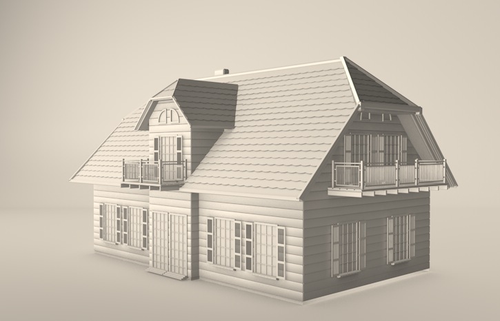欧式别墅3D模型 Villa 3D model
