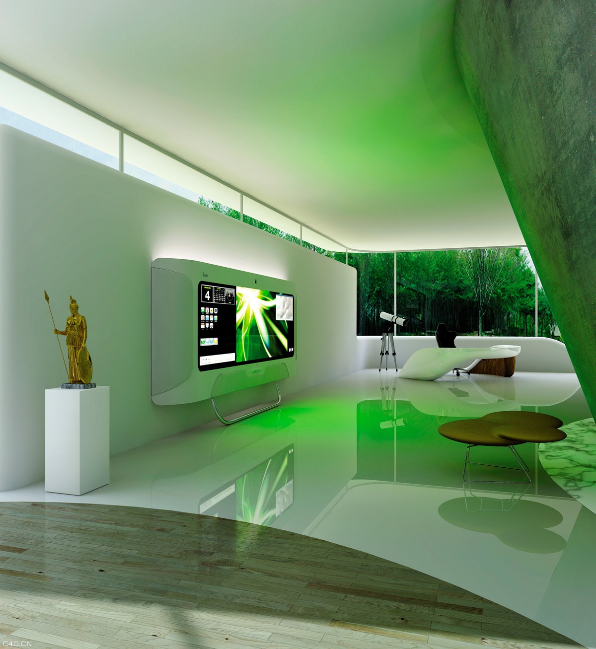 养生会所室内设计CINEMA 4D渲染作品