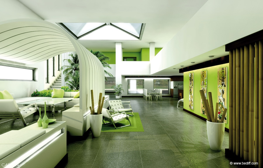 画展展厅C4D渲染效果图