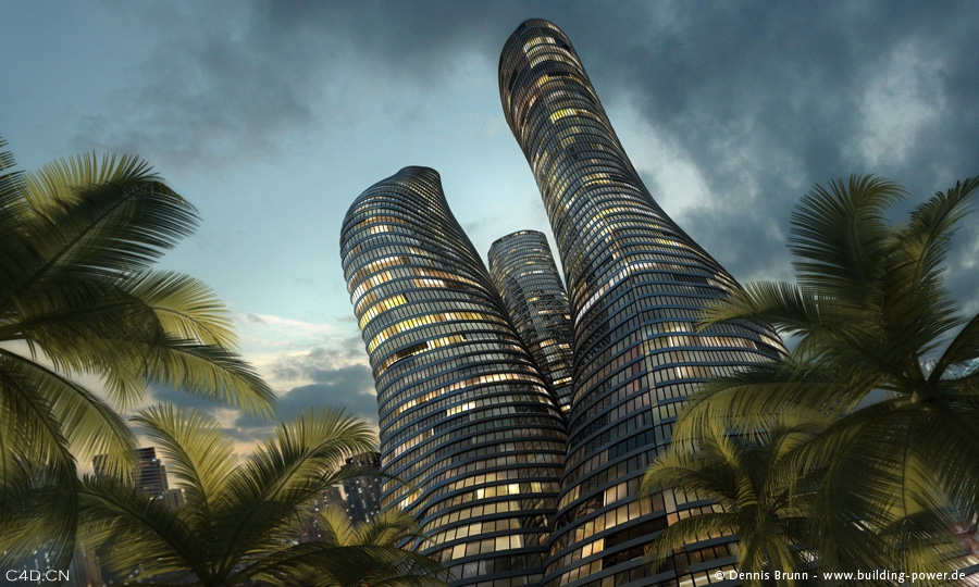 CINEMA 4D“畸形”建筑渲染设计作品