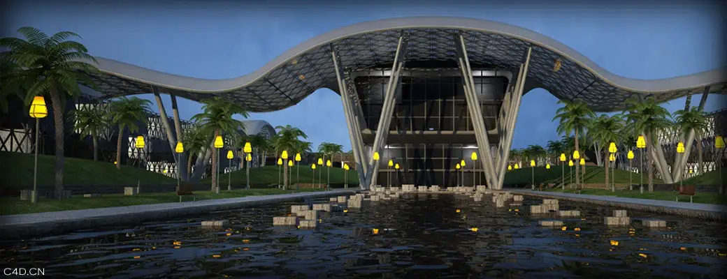 现代感十足的科技公司大楼C4D渲染 - C4D之家 - render_1040.jpg