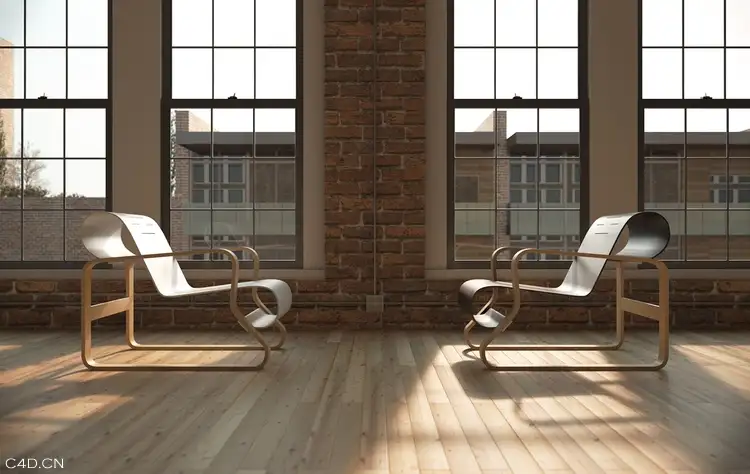 艺术教室C4D室内渲染 The art room C4D interior renderings - C4D之家 - Loft_41 Armchair_1200px.jpg