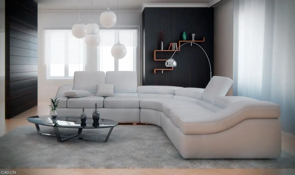 C4D FOR VRAY客厅渲染欣赏 - C4D之家 - LivingRoom.jpg