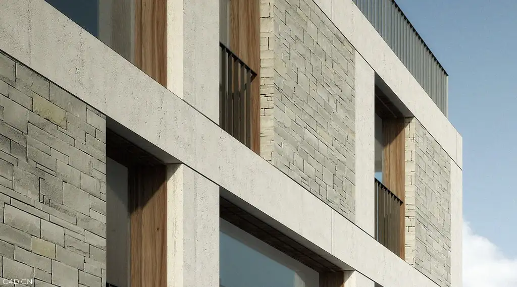 C4D建筑特写渲染