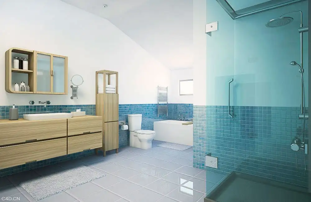 C4D建模渲染的卧室及浴室作品 - C4D之家 - Bathroom_Modeling_058\'.jpg