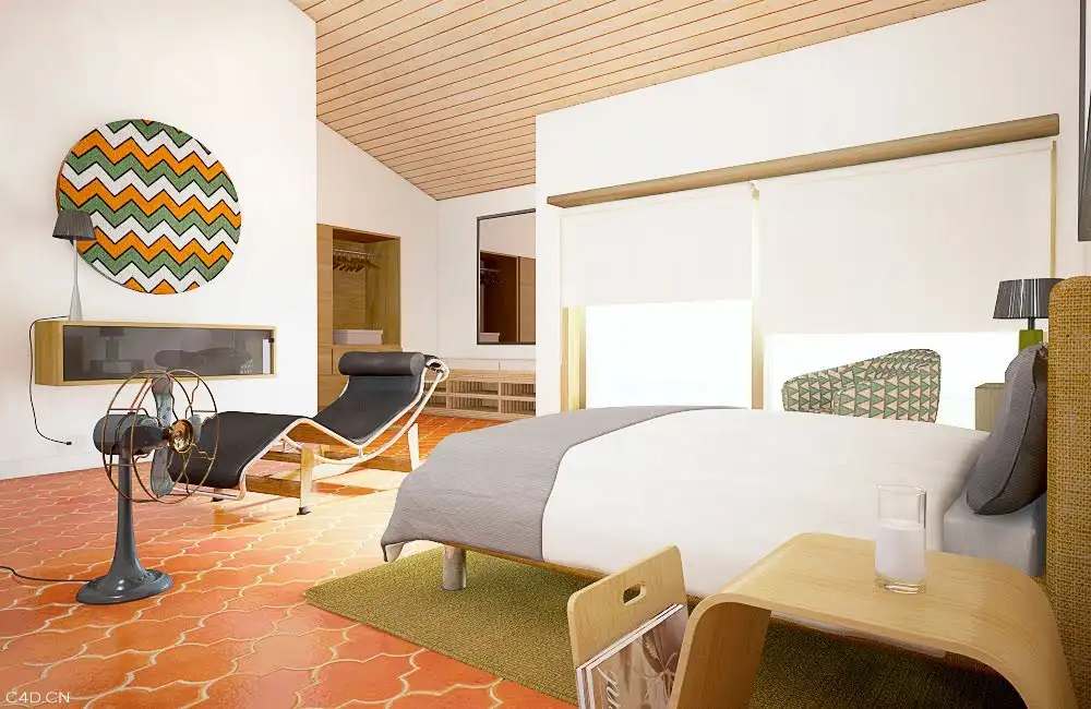 C4D建模渲染的卧室及浴室作品 - C4D之家 - Bedroom_Modeling_065\'.jpg
