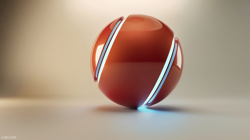 C4D发光球渲染 C4D luminous ball rendering